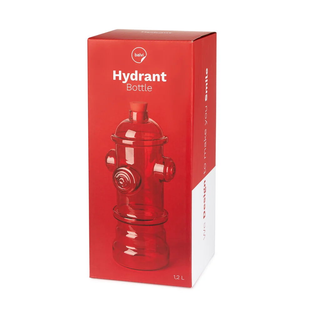 Balvi Hydrant Glass Water Bottle 1.2L
