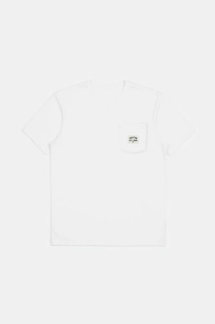 Brixton Woodburn S/S Tailored Pocket Tee White