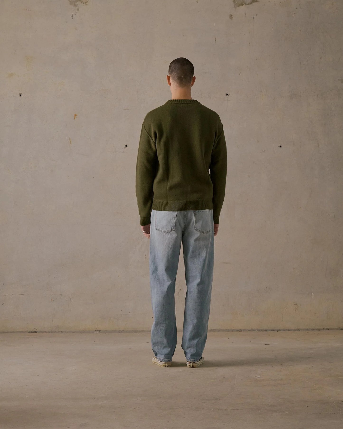 McTavish Reverse Seam Knit Jumper Green