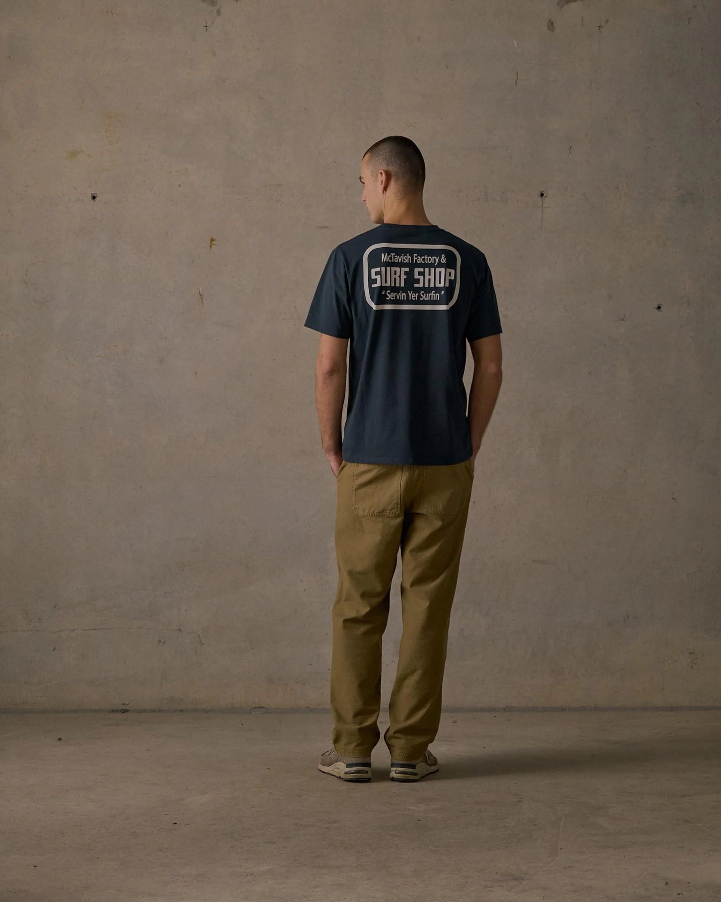McTavish Surf Shop Tee Dark Blue