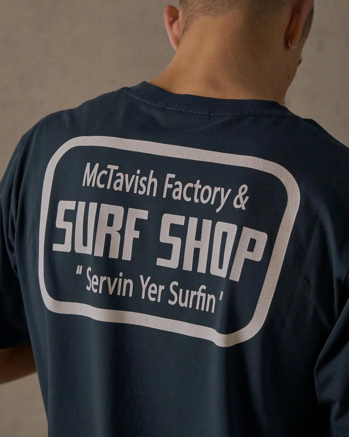 McTavish Surf Shop Tee Dark Blue