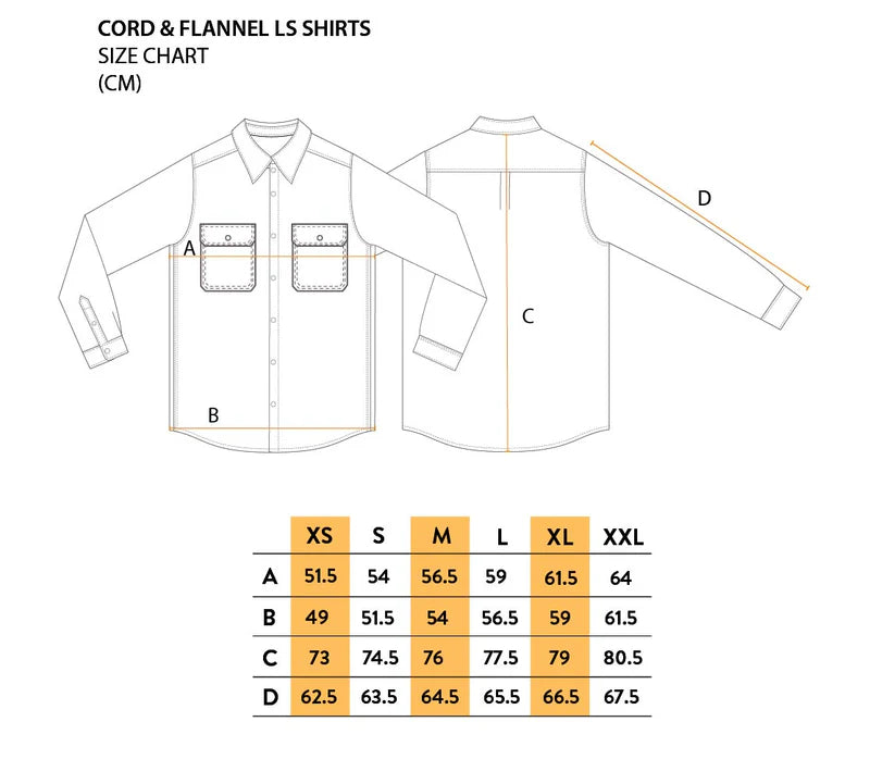 Mr Simple Sawyer Cord L/S Shirt Stone