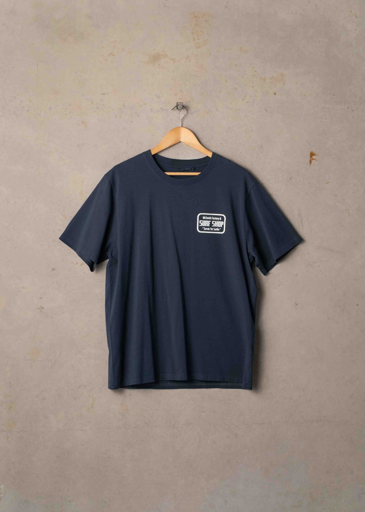 McTavish Surf Shop Tee Dark Blue