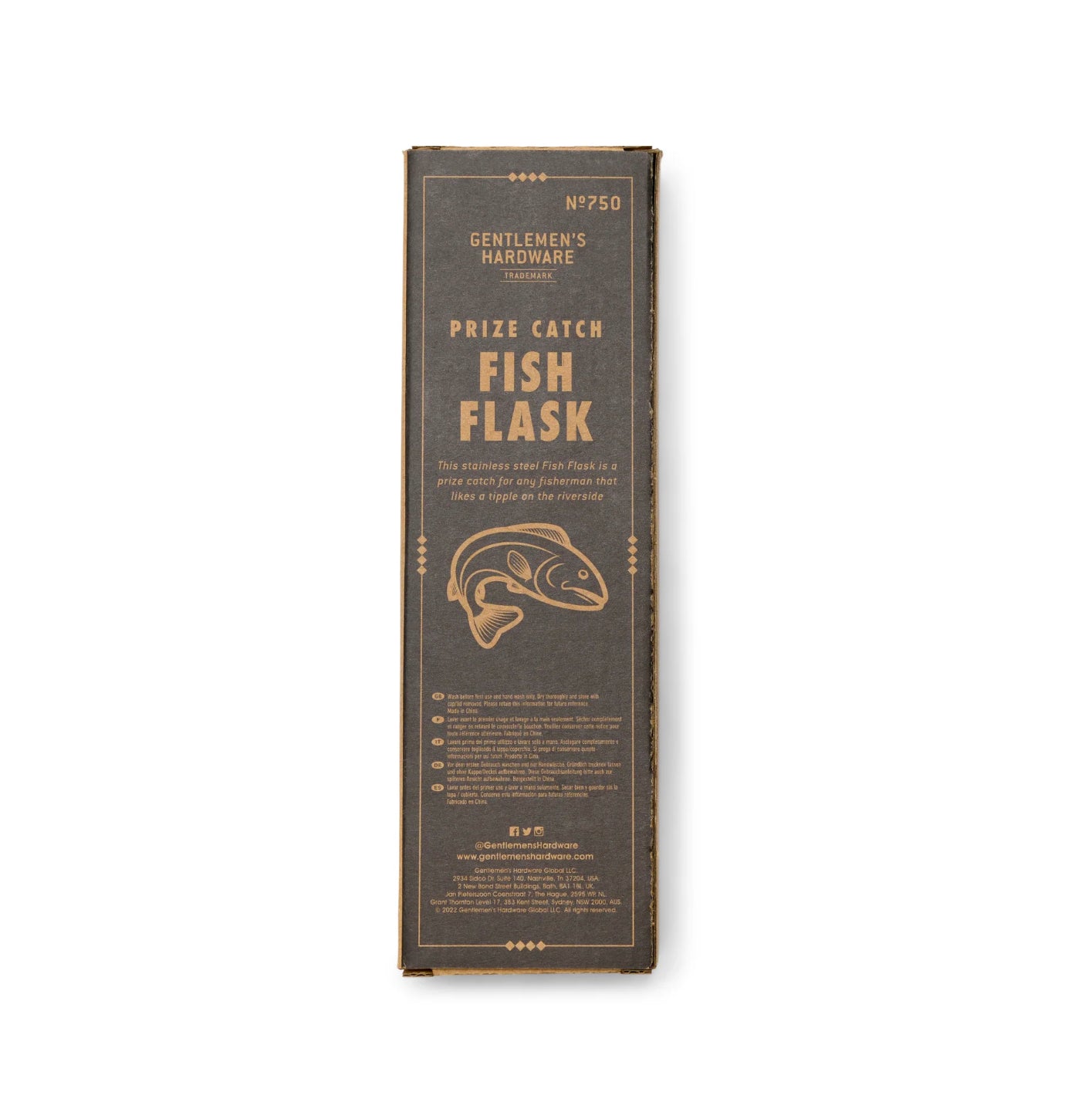 Gentlemen’s Hardware Prize Catch Fish Hip Flask