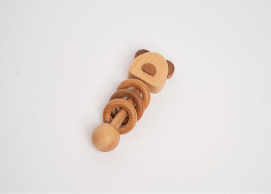 D)Lux Grizzly Beechwood Rattle