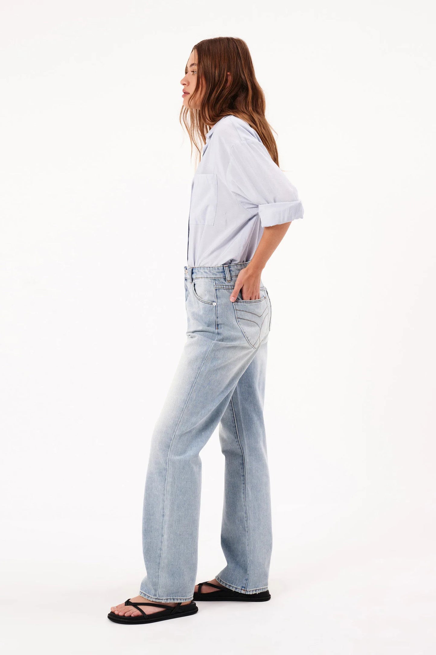 Rolla’s 90’s Relaxed Faded Blue Jean Light Vintage Blue
