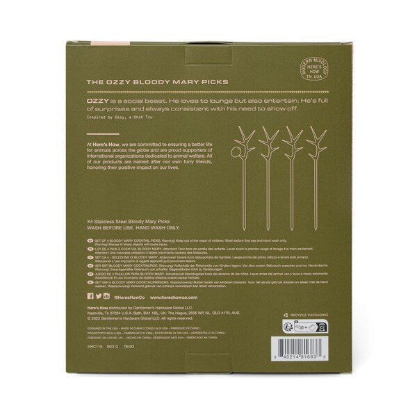 Here’s How The Ozzy Bloody Mary Picks (Set of 4)