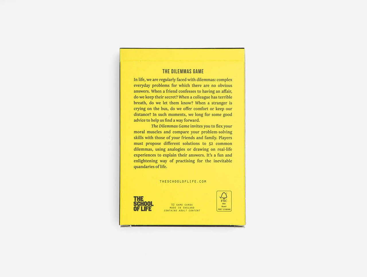 The School of Life The Dilemmas Game