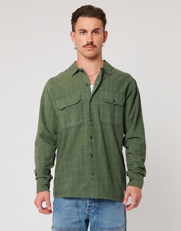 Rolla’s Ezy Cord LS Shirt Thyme