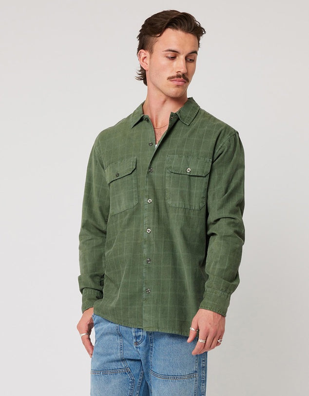 Rolla’s Ezy Cord LS Shirt Thyme