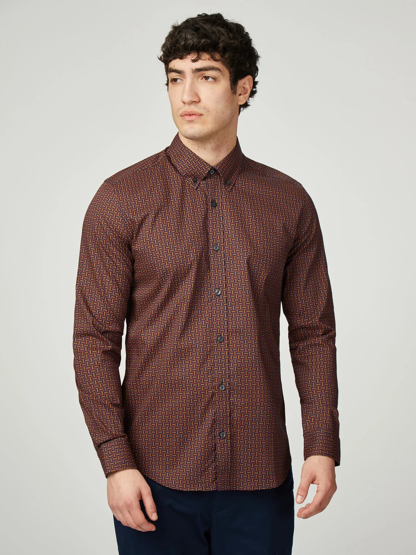 Ben Sherman Split Spot Print Shirt 055 350