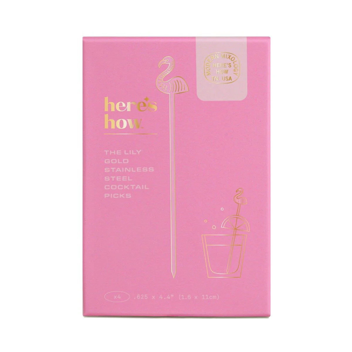 Here’s How The Lily Flamingo Cocktail Picks (Set of 4)