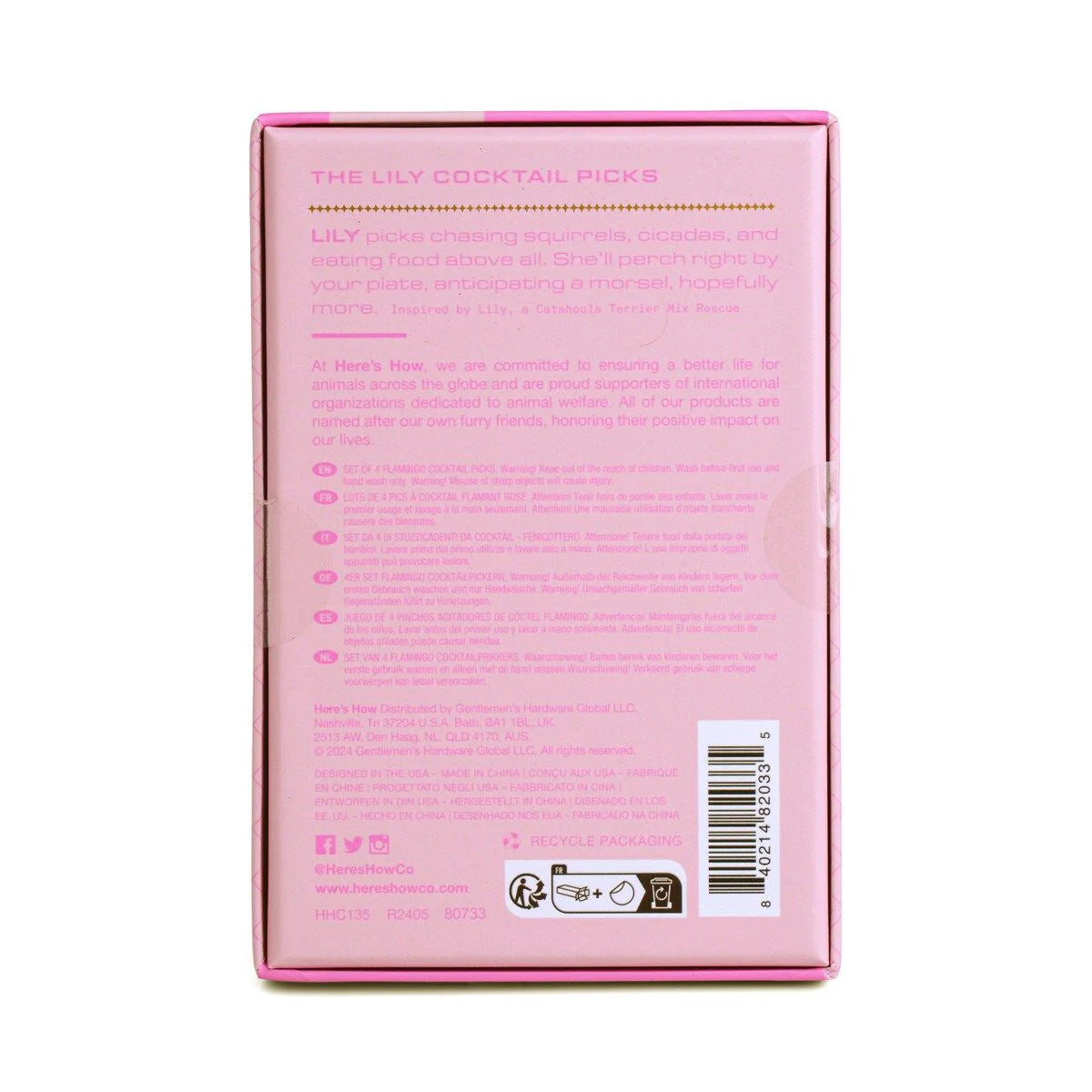 Here’s How The Lily Flamingo Cocktail Picks (Set of 4)