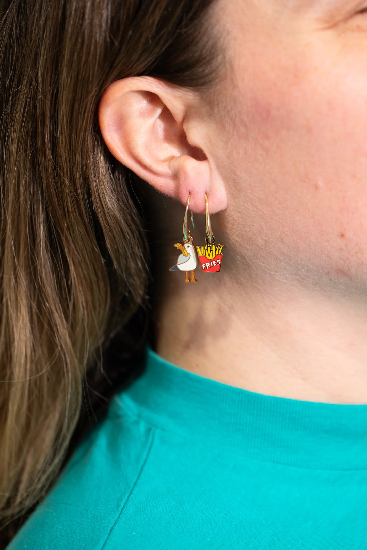 Yellow Owl Workshop Seagull & Fries Drop Earrings