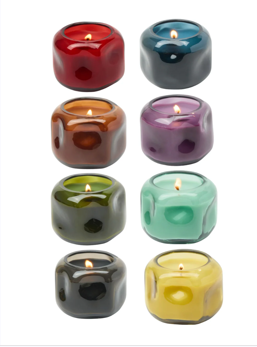Basalt Organic Shape Tinted Glass Candle (5oz)