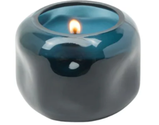 Basalt Organic Shape Tinted Glass Candle (5oz)