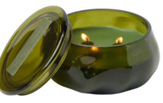 Basalt Organic Shape Tinted Glass Candle (10oz)