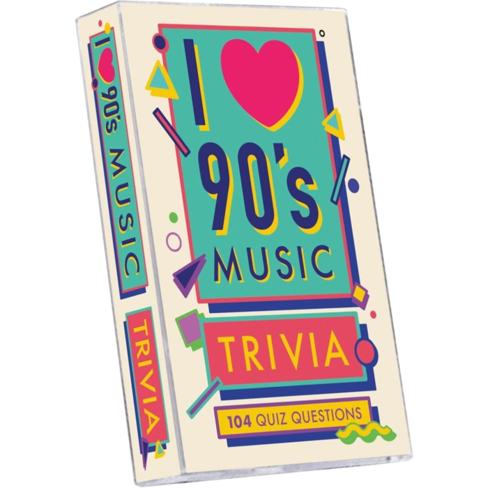 I Love 90's Music Trivia Card Game