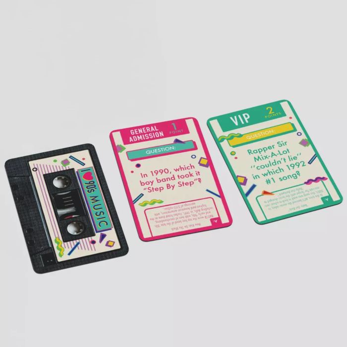 I Love 90's Music Trivia Card Game