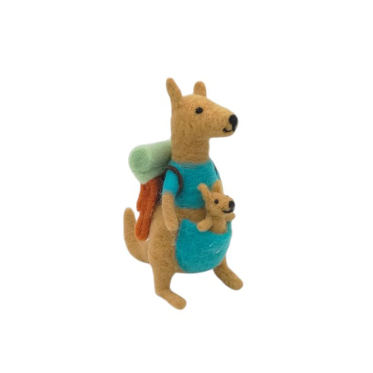La La Land Felt Ornament Kangaroo With Baby