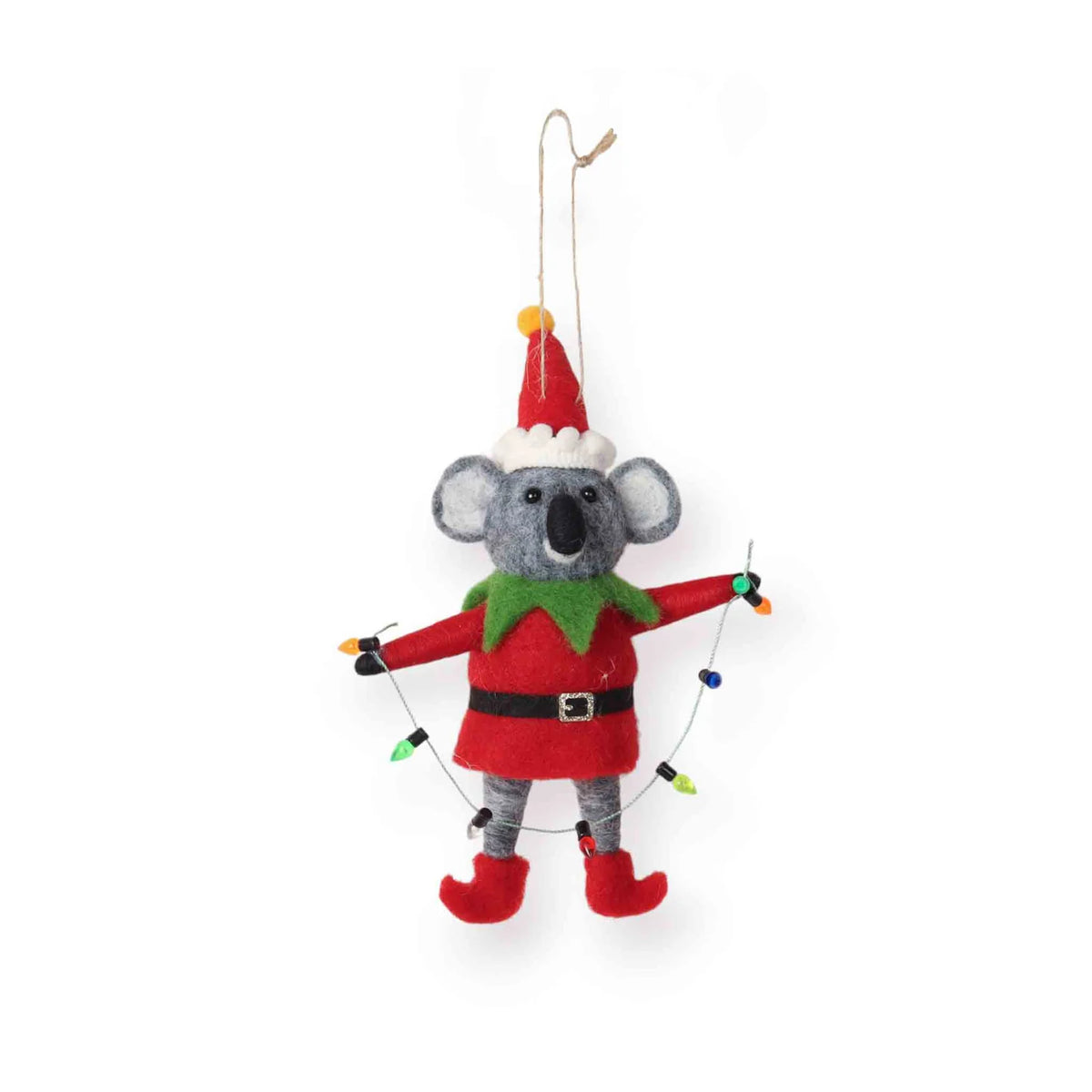 La La Land Felt Ornament Elf Koala