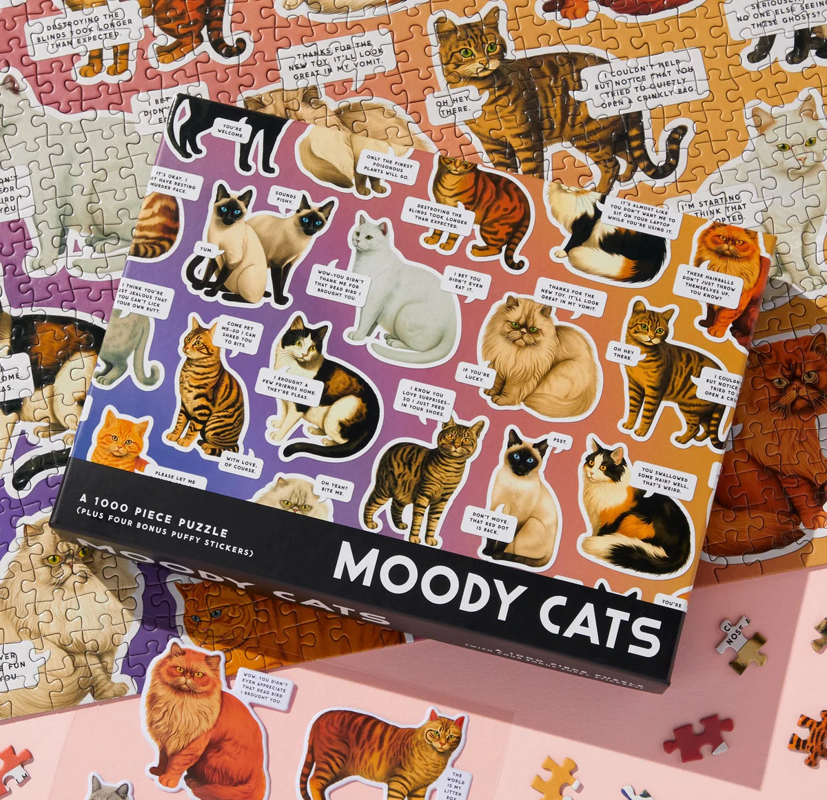 Moody Cats 1000 Piece Puzzle - Urban Depot Leederville