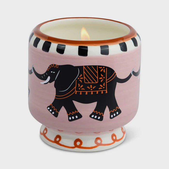 Paddywax Adopo 8oz Elephant Ceramic Candle | Tobacco & Vanilla