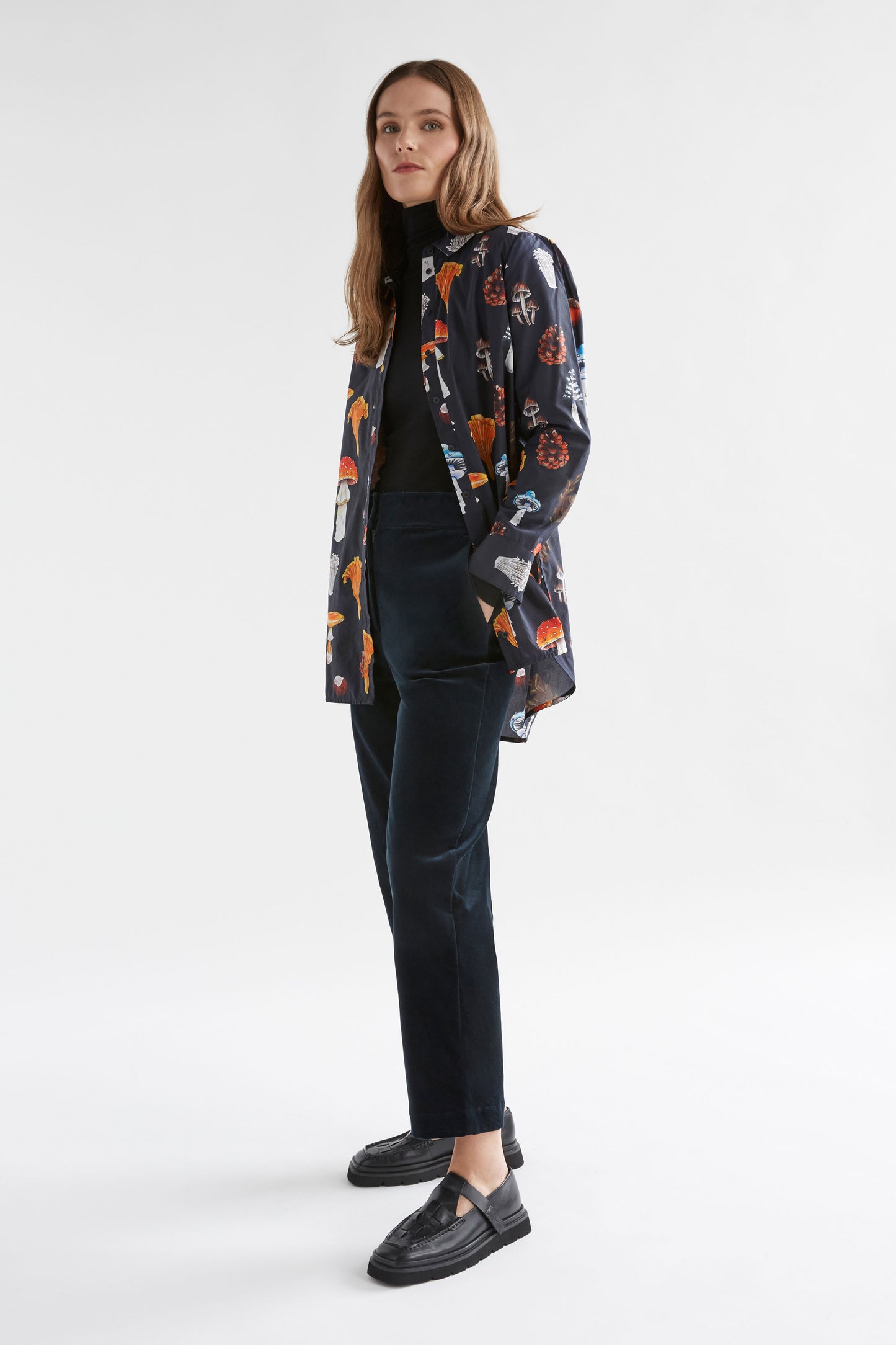 Elk Allem Shirt Mushroom Print