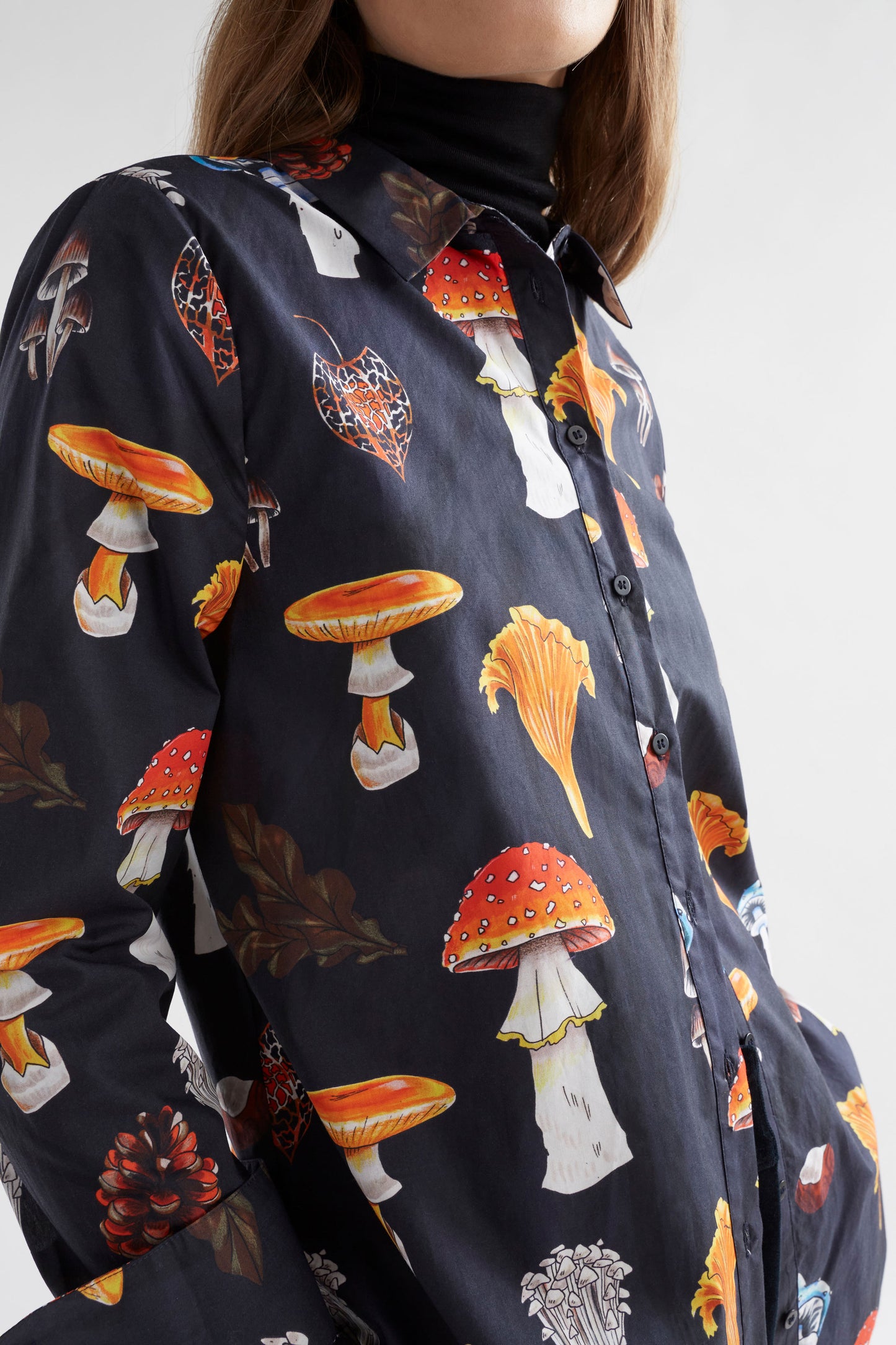Elk Allem Shirt Mushroom Print