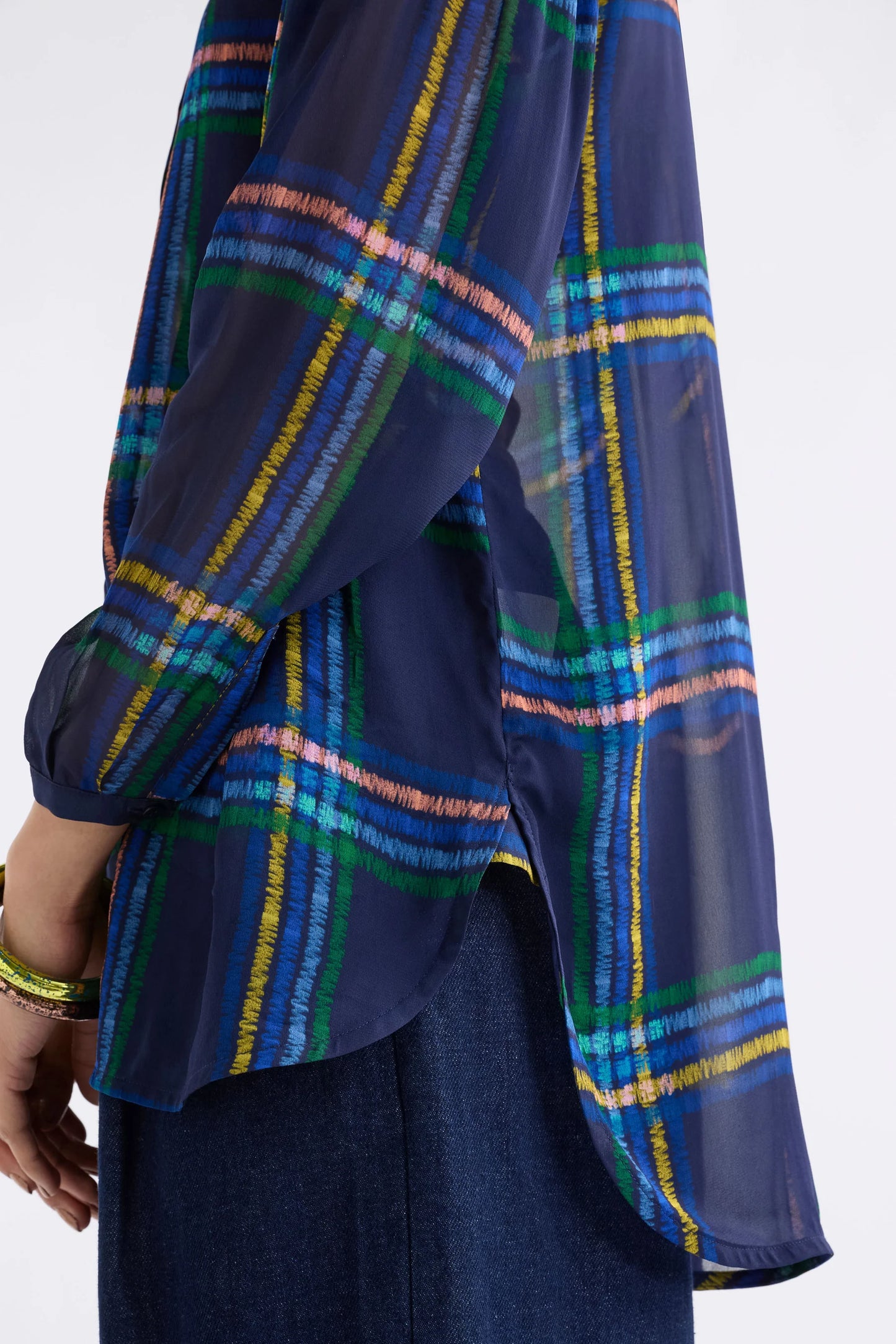 Elk Eir Sheer Shirt Elba Check