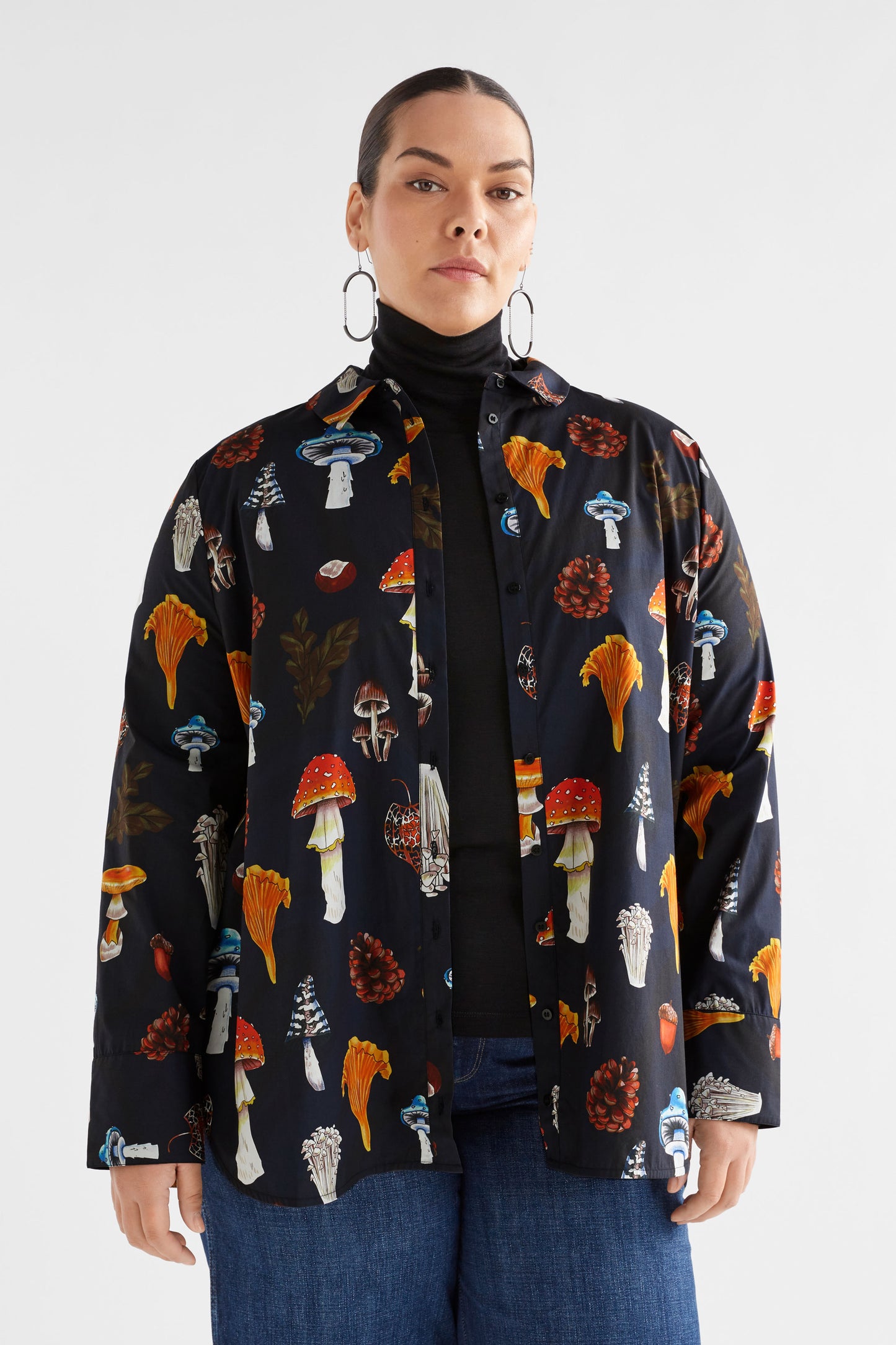 Elk Allem Shirt Mushroom Print