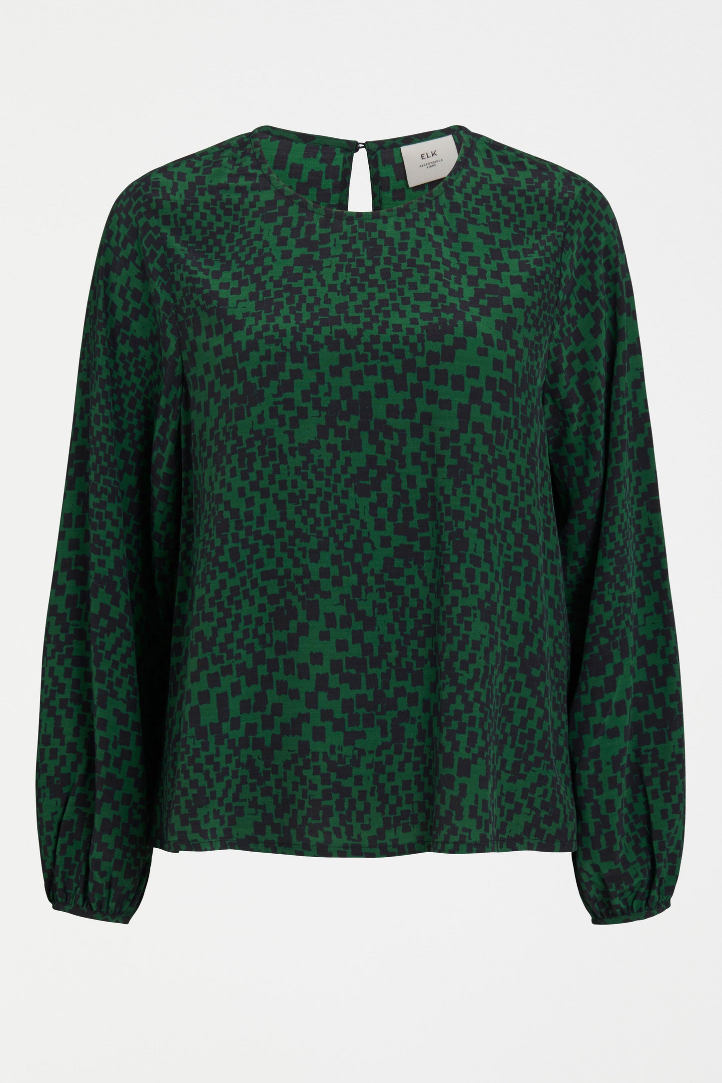 Elk Muraa Top Green Sinda Print