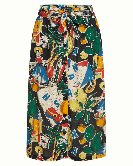 King Louie Lola Button Skirt Tropez