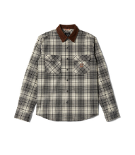 Brixton Builders Bowery Perf Flannel Off White/Black