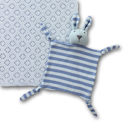 D)Lux Little Bunny Rattle Comforter