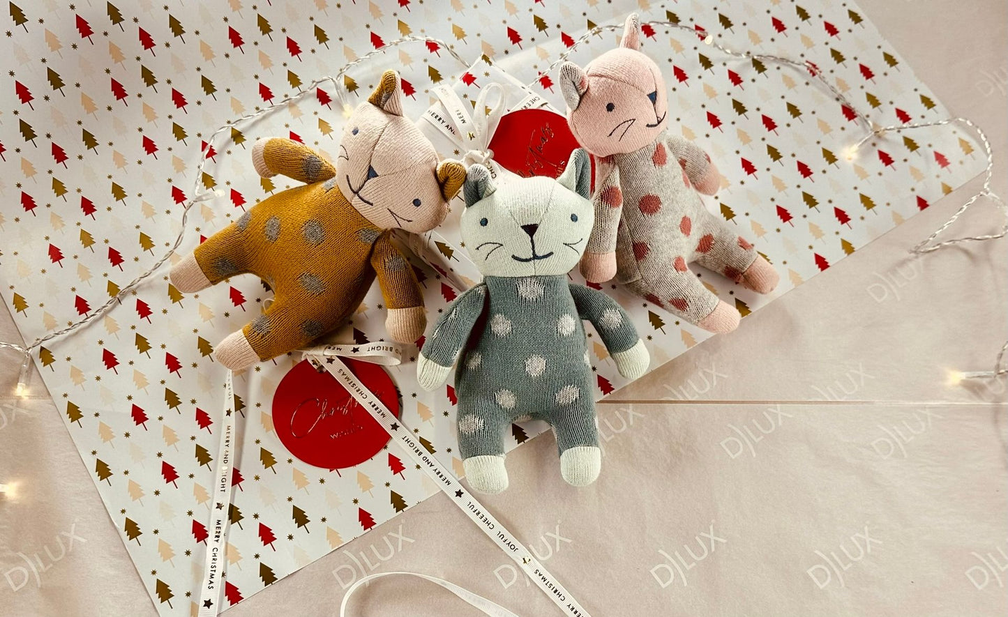 D)Lux Kitty Rattle Soft Toy
