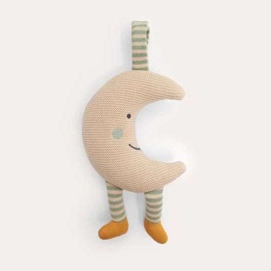 D)Lux Moon Knit Rattle Toy