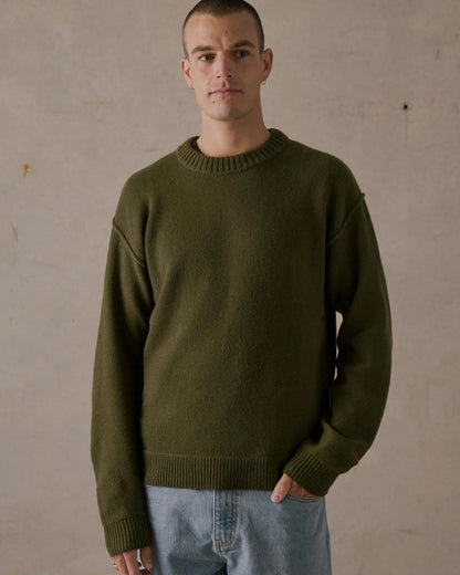 McTavish Reverse Seam Knit Jumper Green