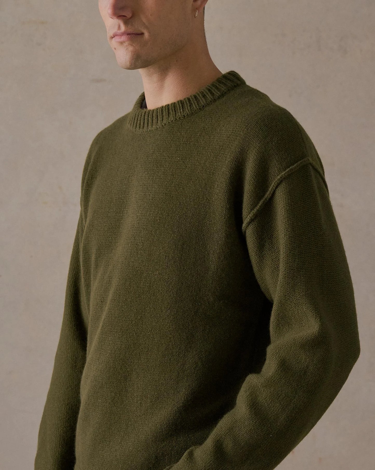 McTavish Reverse Seam Knit Jumper Green