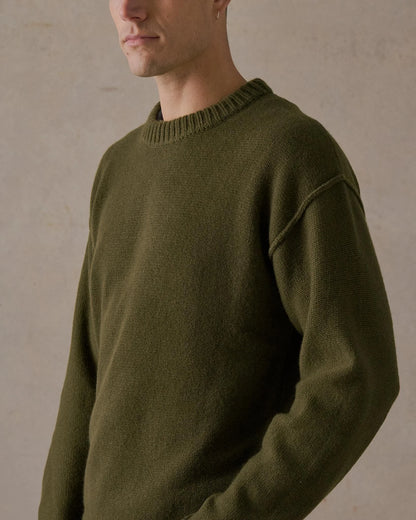 McTavish Reverse Seam Knit Jumper Green