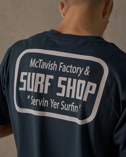 McTavish Surf Shop Tee Dark Blue