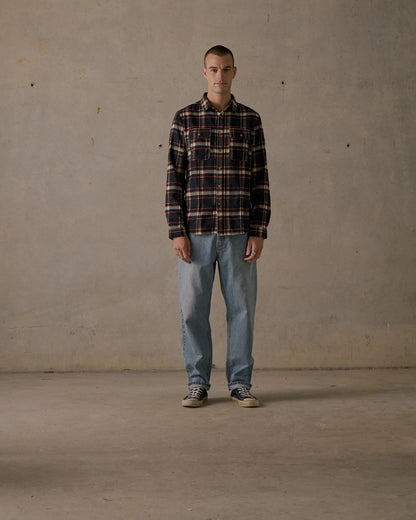 McTavish Twin Pocket Flannel Shirt Black Multi