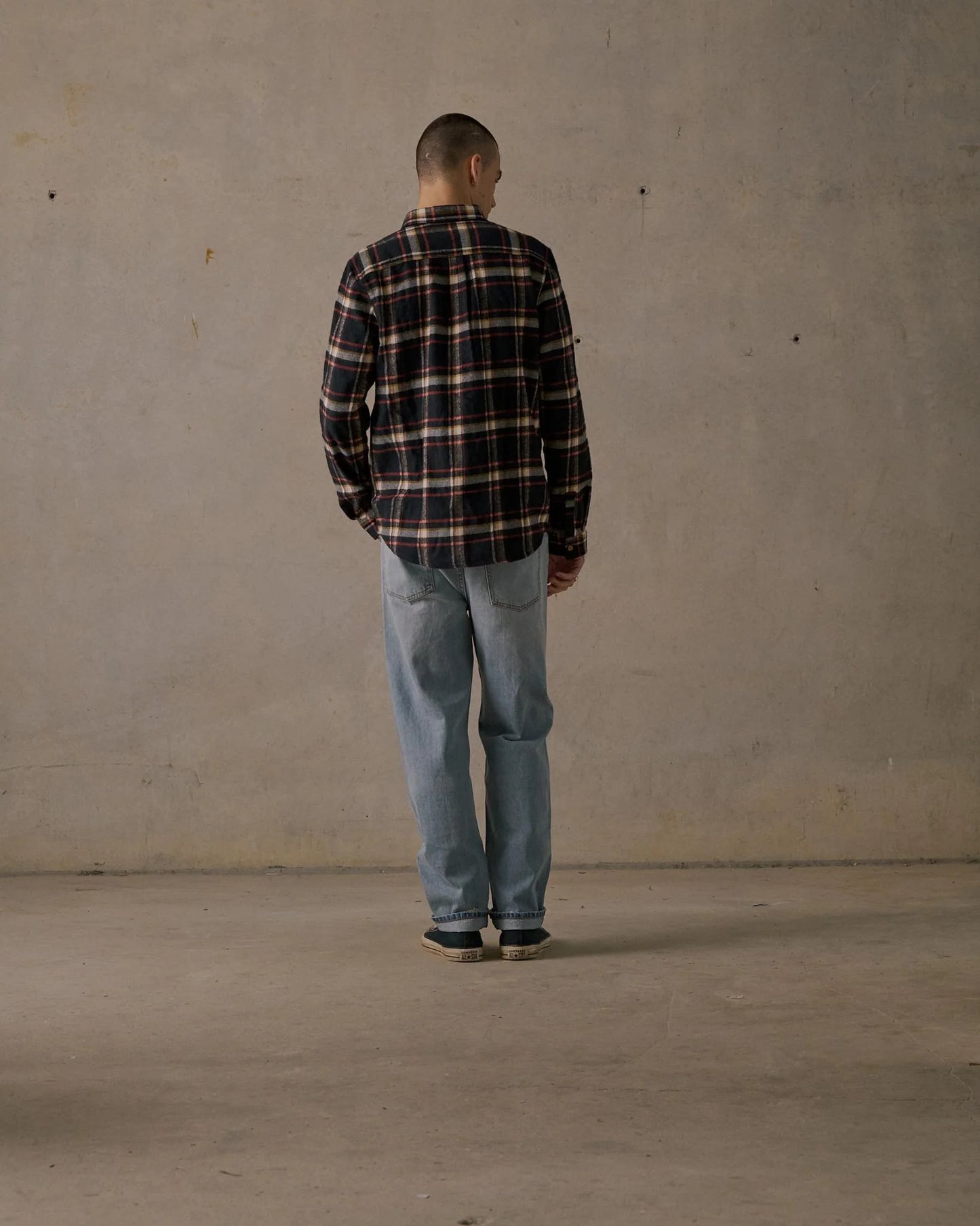 McTavish Twin Pocket Flannel Shirt Black Multi