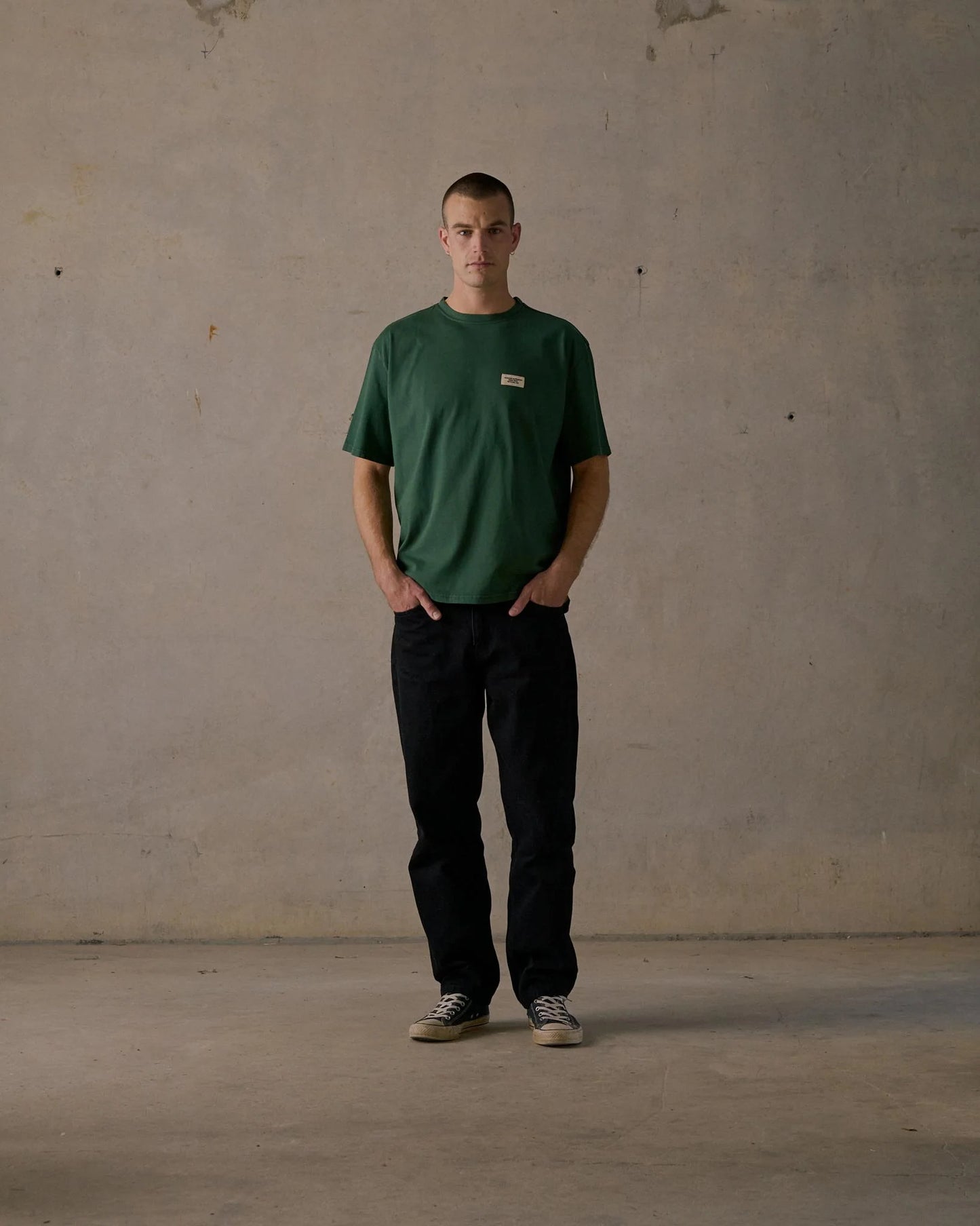 McTavish Boxy Hotline Tee Green