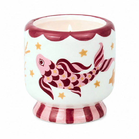 A Dopo Koi Ceramic Candle Ocean Tide