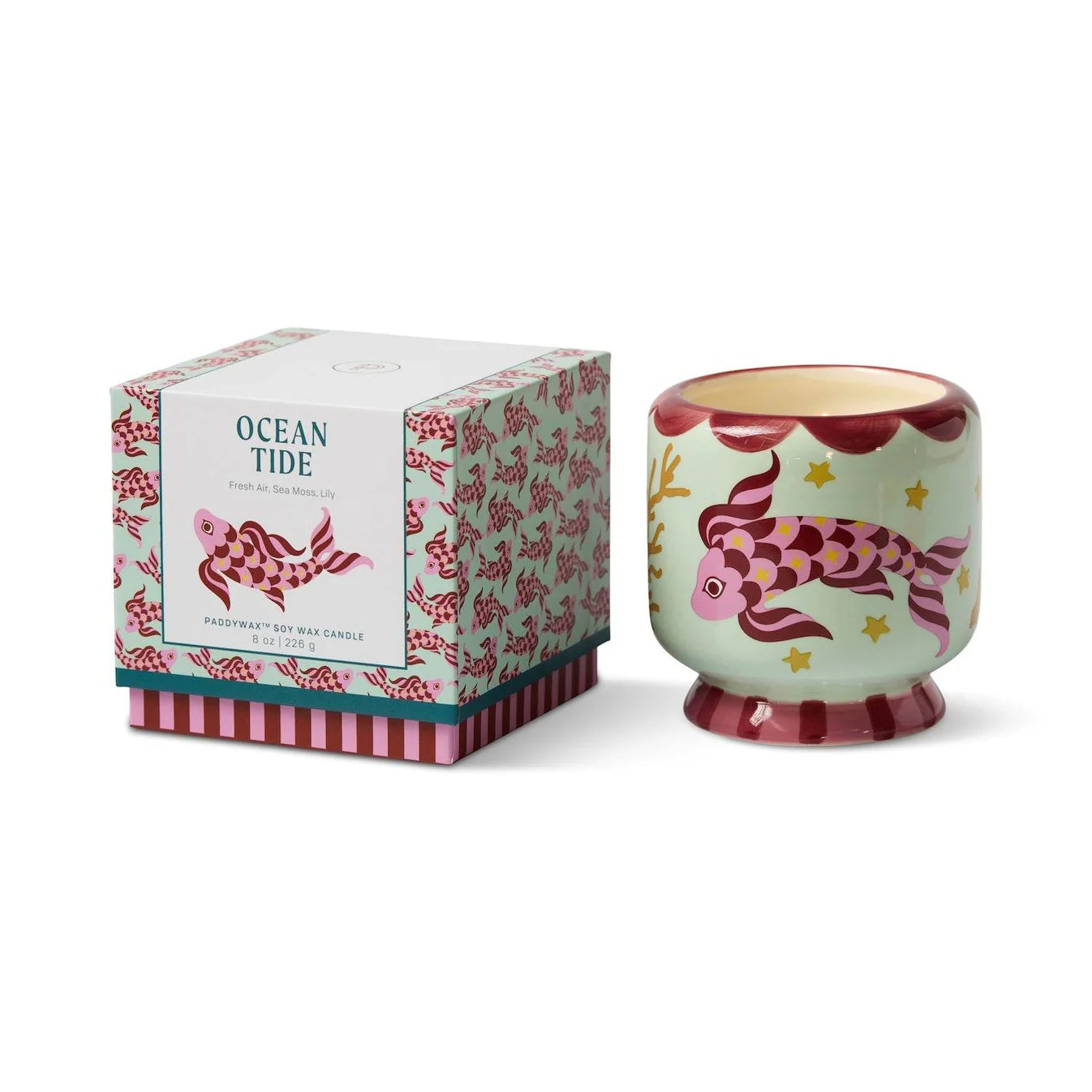 A Dopo Koi Ceramic Candle Ocean Tide