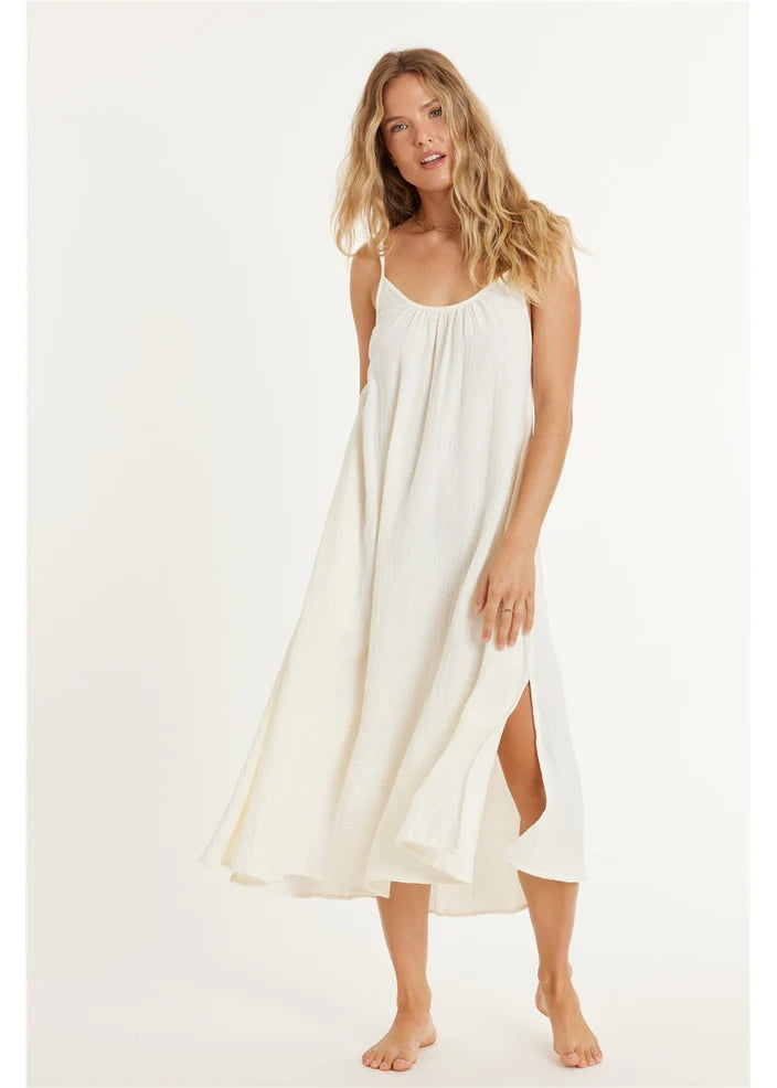 Amuse Society Taking Sides Woven Midi Dress