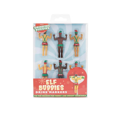 Elf Buddies Set of 4 Drink Markers