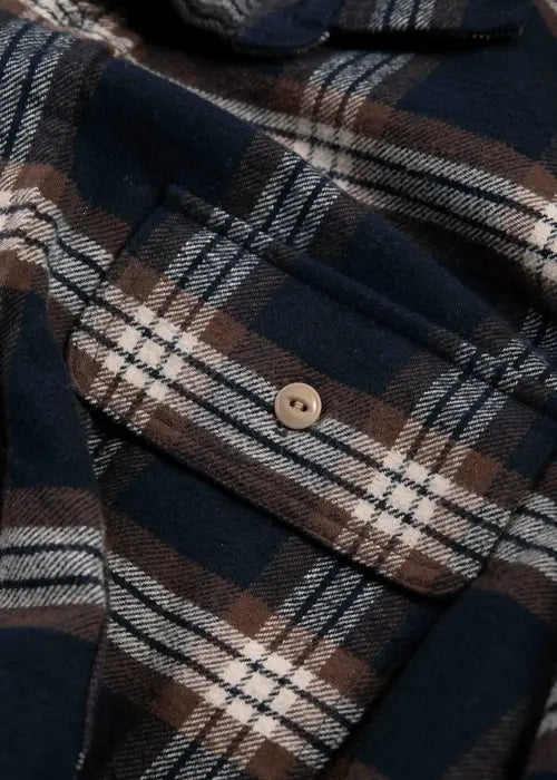 McTavish Twin Pocket Flannel Shirt Black Multi
