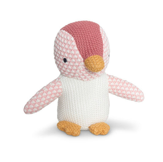 D)Lux Pingu Cotton Knitted Toy Pink